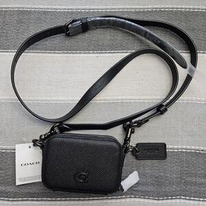 Coach Black Pebbled Leather Crossbody Bag